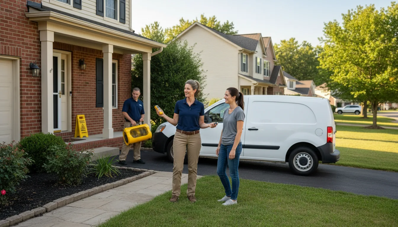 Residential water damage restoration in Hobart, IN
